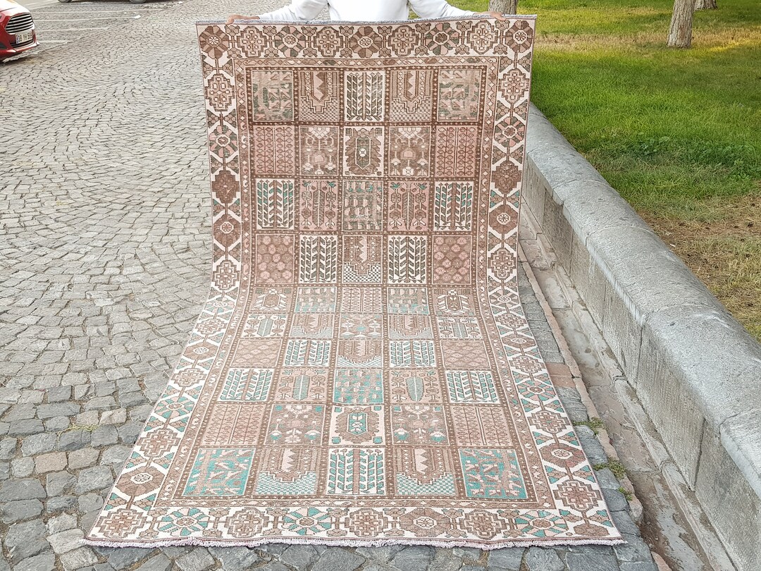 Handcrafted Vintage Persian Rug Large Rug 9.8x4.7 Ft Etsy