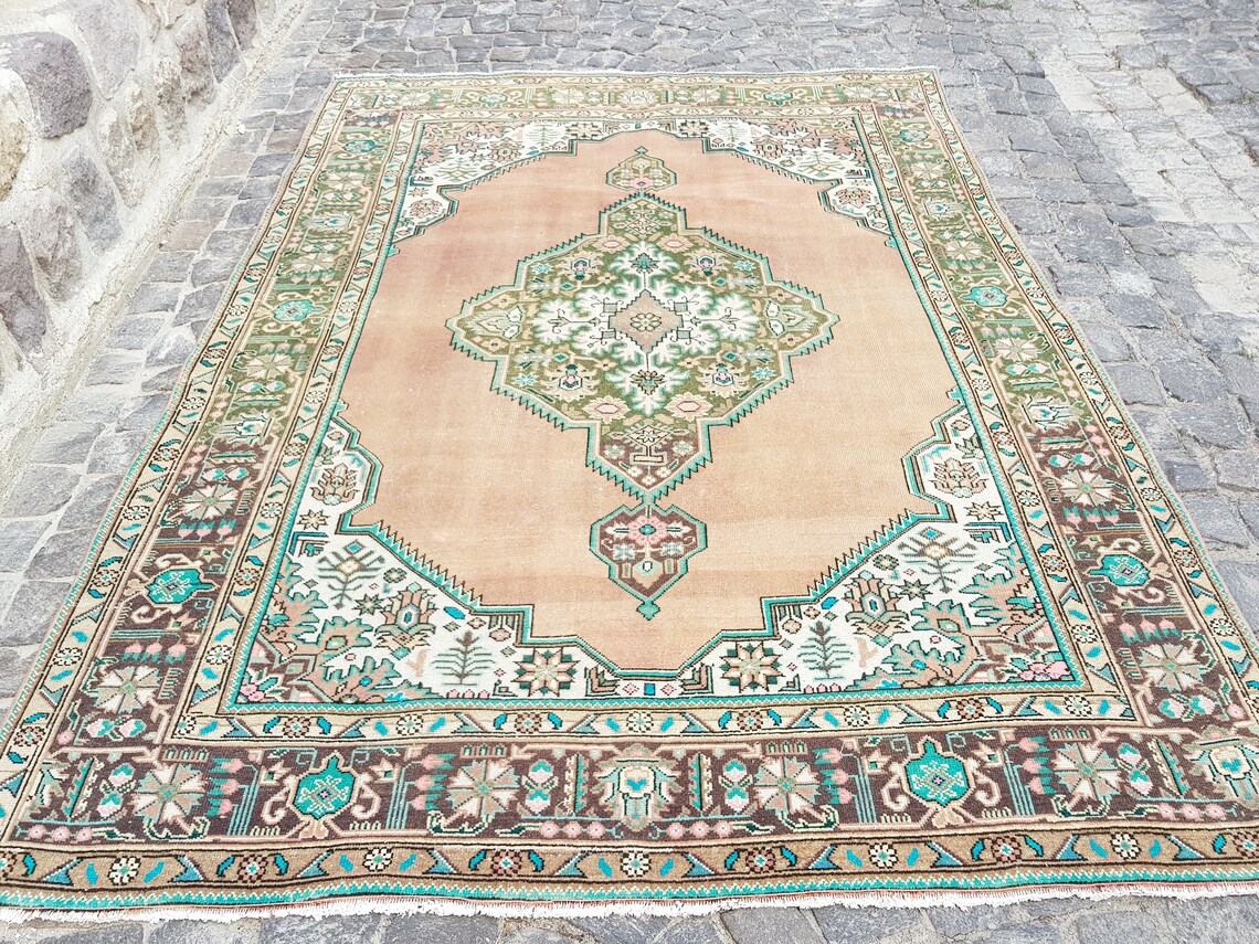 Persian Rug Turkish Rug Area Rug Turkish Rug 9.3 x6.4 ft Etsy