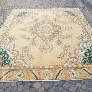 Tapete persa grande, vintage, feito à mão - 3,6 x 2,7 m