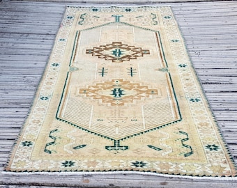 Dywan w stylu vintage Dywan wełniany w stylu vintage Dywan w stylu vintage Dywan perski w stylu vintage Dywan plemienny Dywan antyczny Dywan antyczny, ręcznie robiony Dywan z wełny organicznej Vintage, ręcznie robiony 7,4 x 4,7 stopy