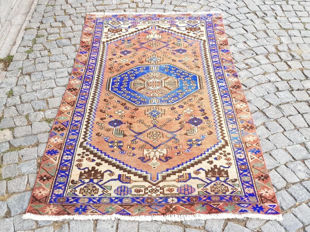 kilim rug turkish rug floor rug ethnic rug wool rug bohemian rug oushak rug vintage rug 6.6 x 4.9 ft  oushak rug rug persian rug