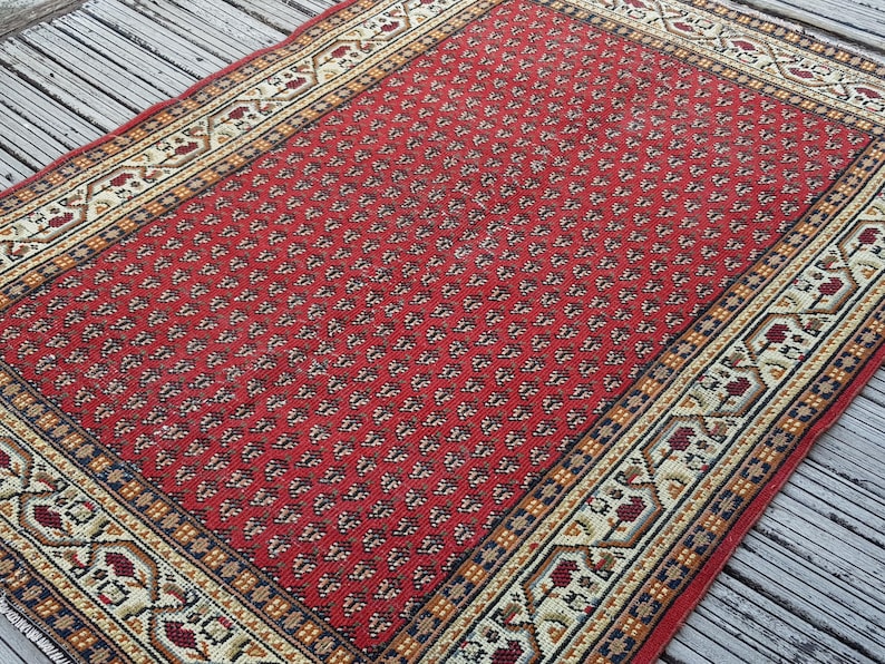 Turkisk matta Handvävd ull Vintagematta Vintage Boho Orientalisk matta (21,5 x 1,7 m) Persisk matta Antik matta Area Matta Golvmatta Orientalisk bild 7