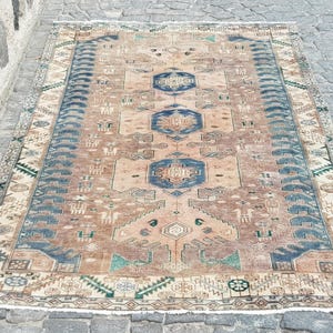 Tappeto persiano annodato a mano, tappeto turco vintage - 9,2 x 5 piedi
