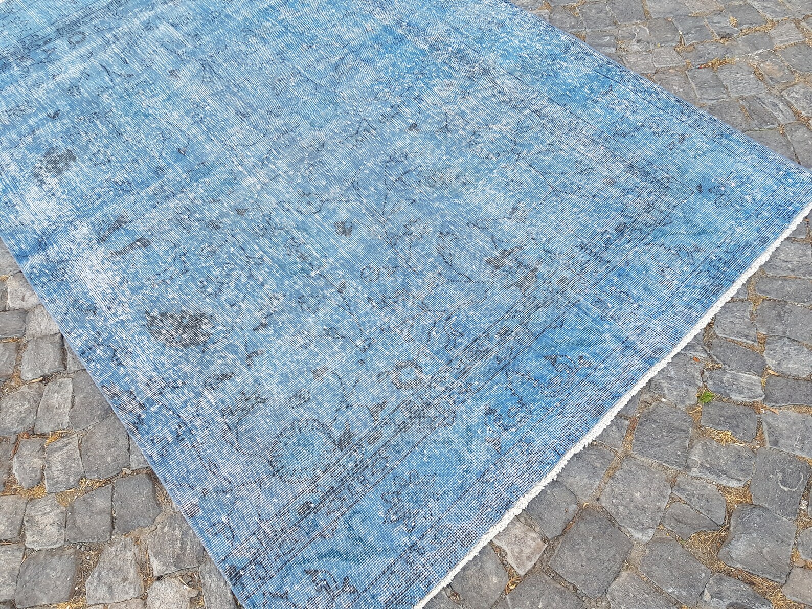 PerserTeppich Vintage Blauer Teppich türkischer Teppich | Etsy