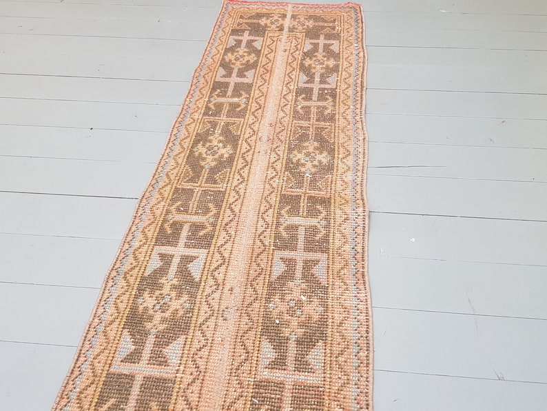 11.5 x 1.7 ft- Vintage Rug Turkish Rug Area Rug Kilim Rug Large Medium Muted Color Rug NO:B270 Persian Runner Rug Oushak Rug