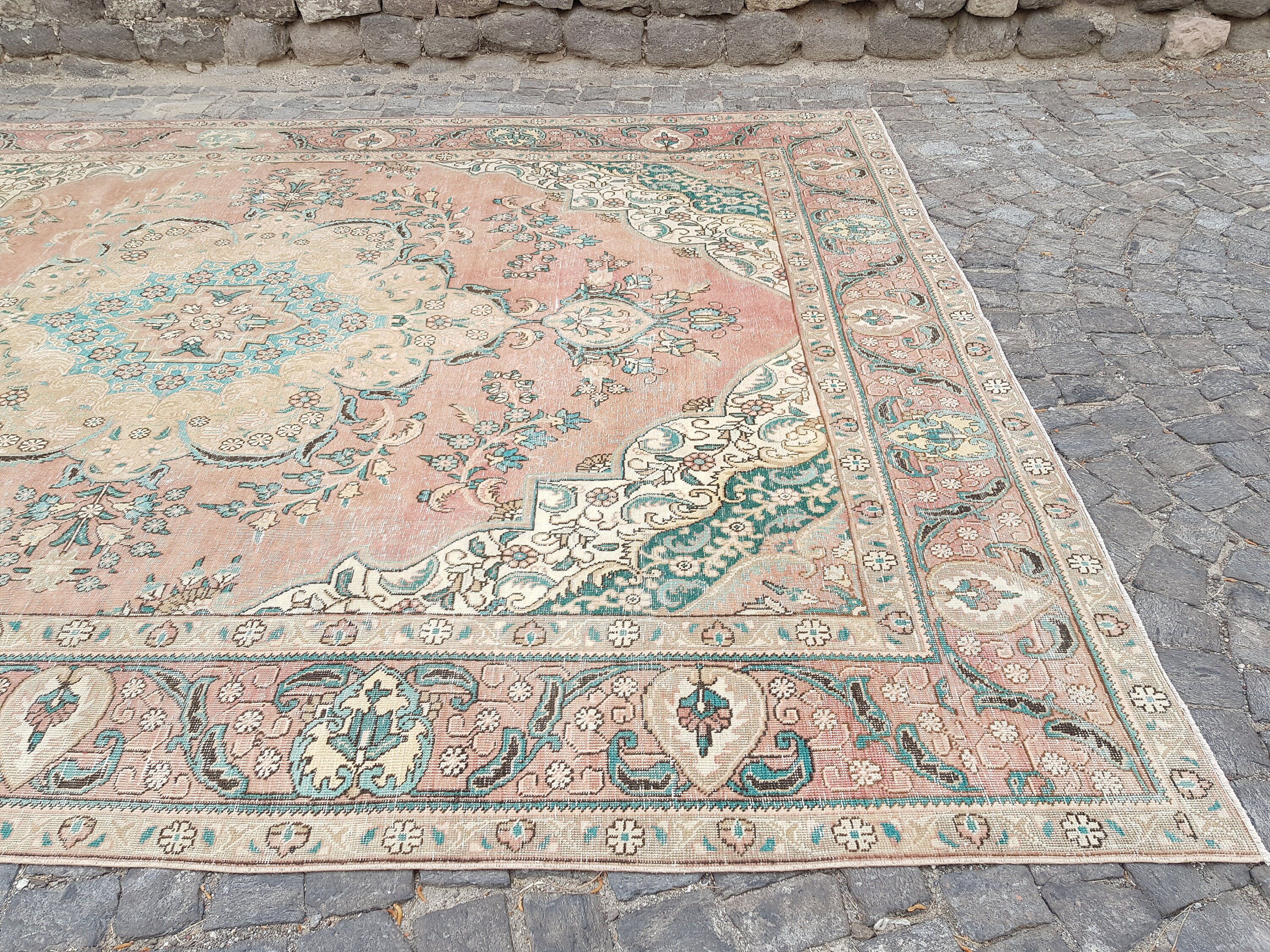 Persian Rug Persian Large rug Pastel Pink Color rug Etsy