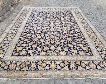 Vintage Anatolian Rug - Hand-Knotted, Soft and Durable 13.2 x 10 Vintage Persianİ Rug Vintage Handmade Organic Wool Rug Persianİ Large Rug