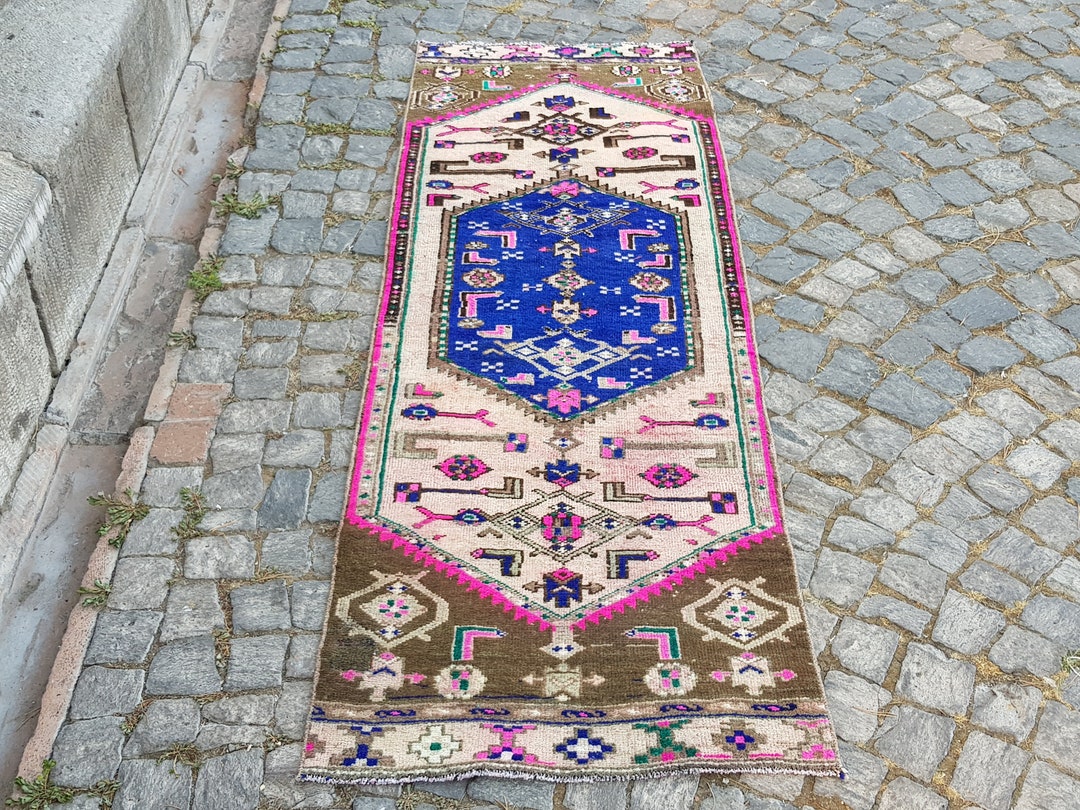 Narrow Rectangle Rug Narrow Rug 6.4 X 2.2 Ft Handcrafted Runner Rug , Area Rug , Hallway Rug ...