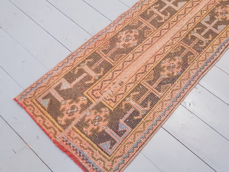 11.5 x 1.7 ft- Vintage Rug Turkish Rug Area Rug Kilim Rug Large Medium Muted Color Rug NO:B270 Persian Runner Rug Oushak Rug