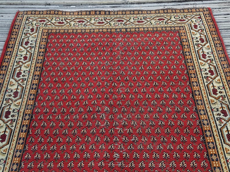 Turkisk matta Handvävd ull Vintagematta Vintage Boho Orientalisk matta (21,5 x 1,7 m) Persisk matta Antik matta Area Matta Golvmatta Orientalisk bild 5