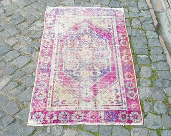 Dywan z wełny w stylu vintage: wystrój boho (4,4 x 2,4 stopy)