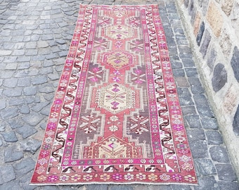 Dywan turecki, dywanik do przedpokoju w stylu vintage, dywaniki do kuchni 9,8 x 3,3 stopy, dywan oushak, dywan marokański, dywany ręcznie robione