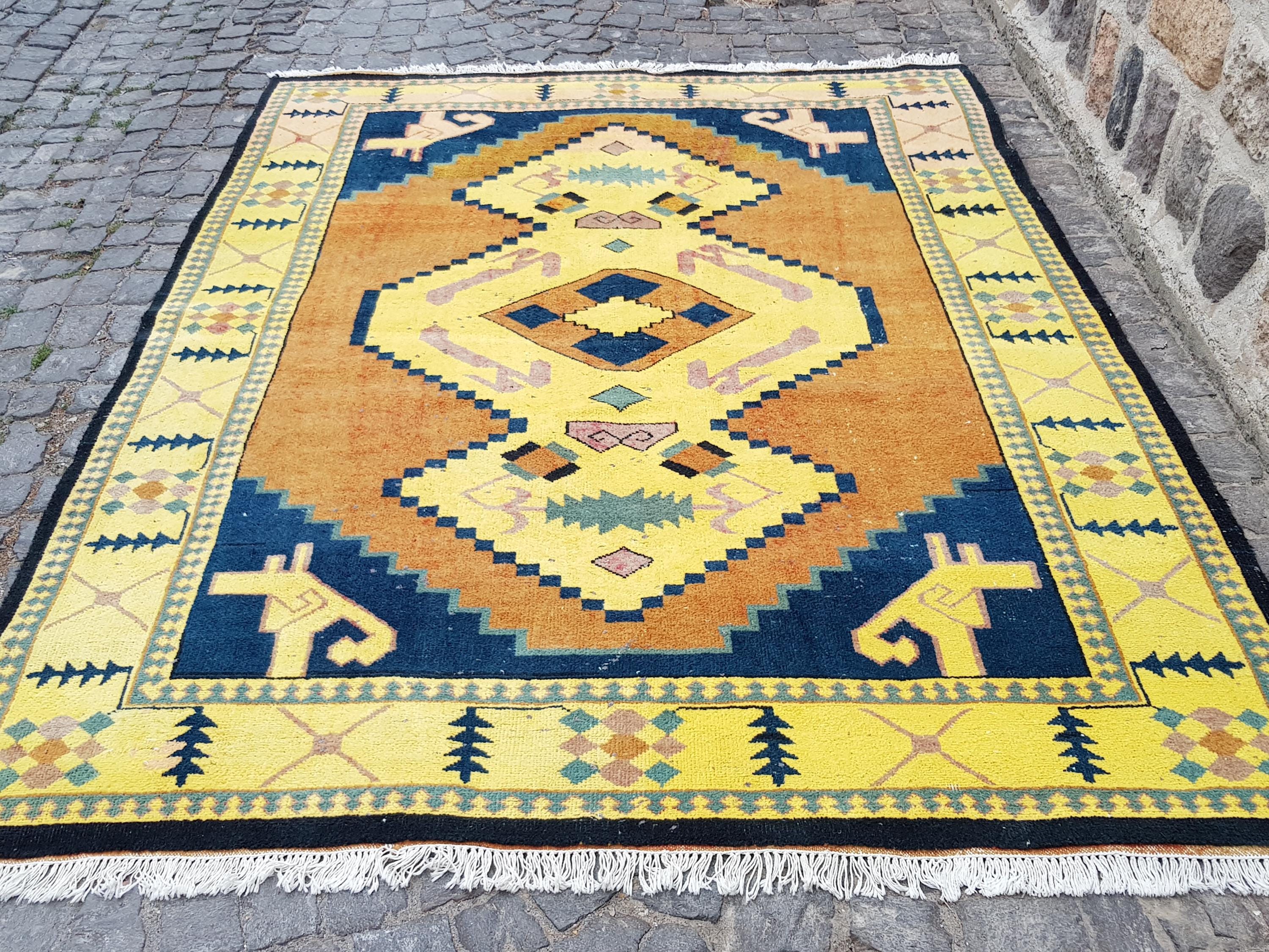 フロアトルコラグ、ヴィンテージランナーラグ、トルコエリアラグ