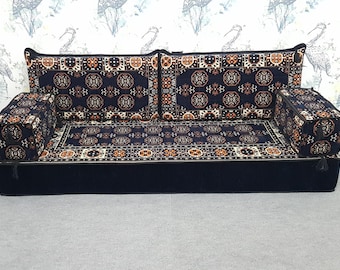 Marokkanische Boden Sofa Set, Arabisch Majlis Sitzgelegenheiten, Bank Kissen