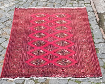 Vintage Handmade Afghan Rug (4.6 x 3.2 ft) Area Rug