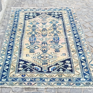 Vintage Runner Persian rug Oriental Rug , Vintage Rug , Oushak area  , stair Rug , tribal , 6.6 x 4  feet  194 Handmade Runner Rug