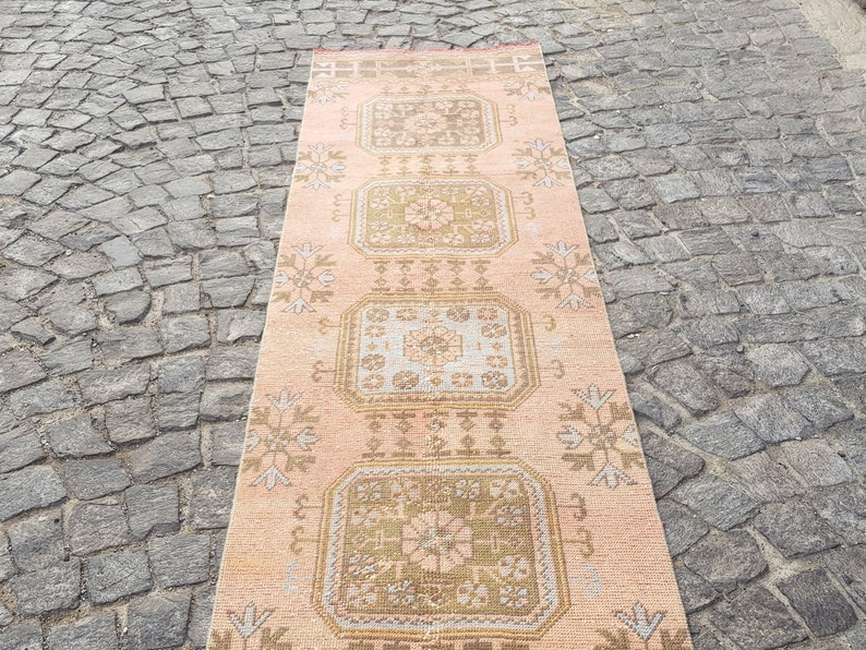 Decorative Rug Vintage Rug Wool Rug Number:N120 Anatolian Rug Persian Rug Turkish rugvintage turkish rug 11.5 x 2.6 ft Handmade Rug