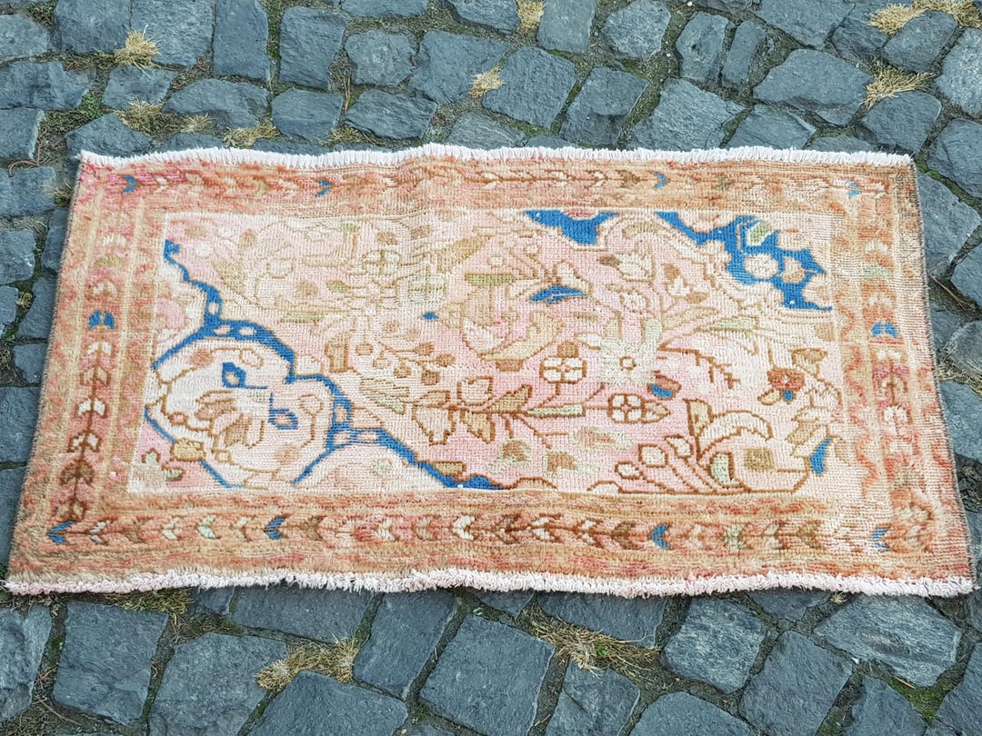 Handknotted Oushak Rug: Vintage Wool Area Rug 1.8 X 3 Ft - Etsy