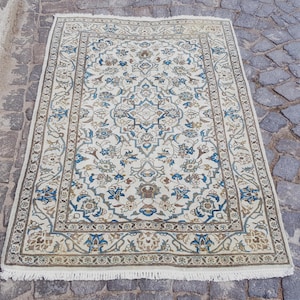 Tapete persa - Tapete turco - Tapete vintage - Tapete turco - - Tapete Oushak - Tapete feito à mão - 4,9 x 3,3 pés - Tapete persa vintage 1815 - Tapete de lã