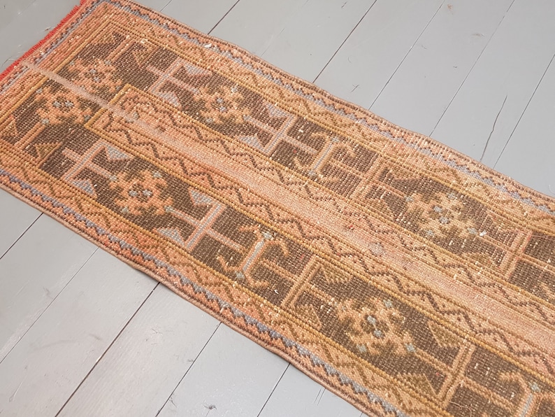 11.5 x 1.7 ft- Vintage Rug Turkish Rug Area Rug Kilim Rug Large Medium Muted Color Rug NO:B270 Persian Runner Rug Oushak Rug