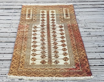 Türkischer Teppich, handgeknüpfter Wollteppich – Vintage-Perserteppich – Oushak-Teppich – 4,6 x 2,5 Fuß, Vintage-Teppich, antiker Teppich, Vintage-Teppich, Florteppich