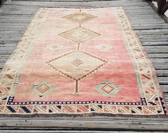 Vintage Rug Large Rug  Handmade woven Original Organic Wool Rug Antique Large Rug Floor Rug Decorative Rug Oriental Rug Woven Rug 8.3x5.3FT