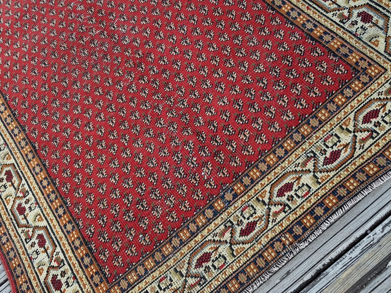 Turkisk matta Handvävd ull Vintagematta Vintage Boho Orientalisk matta (21,5 x 1,7 m) Persisk matta Antik matta Area Matta Golvmatta Orientalisk bild 19