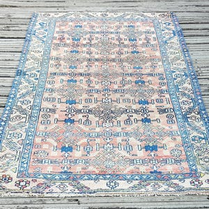 Tappeto turco fatto a mano: lana vintage, colori pastello (1,7 x 1,1 m) 5000