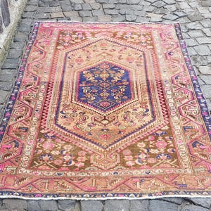 Persian rug - Turkish Rug - Turkish Rug  6.7 x 4.4 Feet  Anatolian Rug, Vintage Rug, Handmade Rug Vinage Persian Rug Vintage Rug