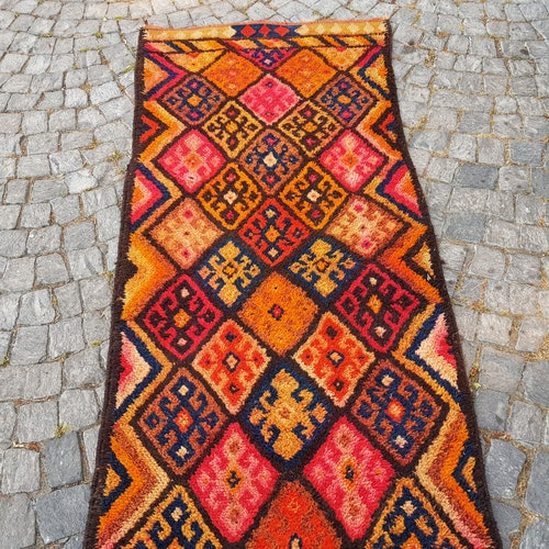 Persian Rug Large Rug - antique rug , vintage rug , 15 shops x 3.1 ft. , oushak rug , bedroom rug , wool rug, floral rug B11 Persian