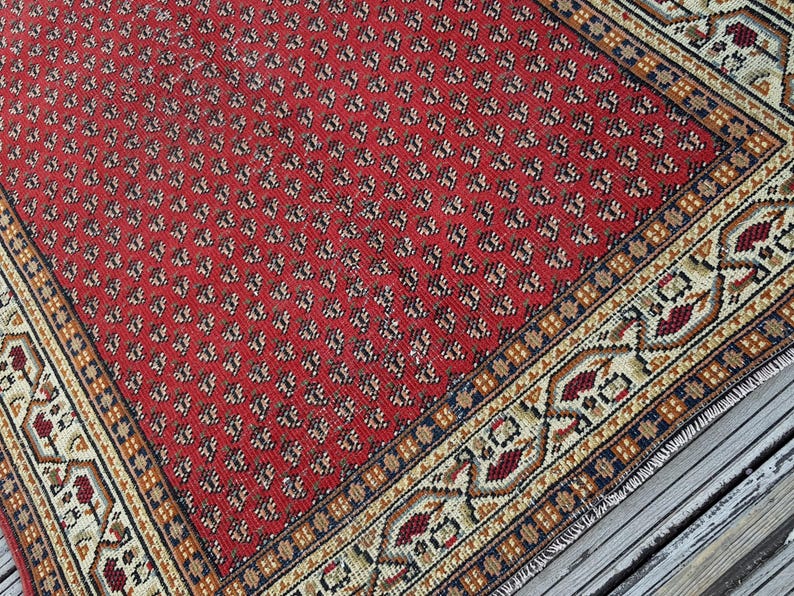 Turkisk matta Handvävd ull Vintagematta Vintage Boho Orientalisk matta (21,5 x 1,7 m) Persisk matta Antik matta Area Matta Golvmatta Orientalisk bild 8