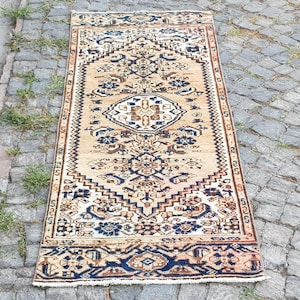 Persian rug Vintage Rug - Vintage Rug - 6 x 2.3 feet no 2194 Vintage Wool Rug Vintage Handwoven Rug Oriental Floor Runner Rug