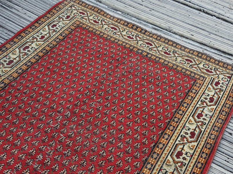 Turkisk matta Handvävd ull Vintagematta Vintage Boho Orientalisk matta (21,5 x 1,7 m) Persisk matta Antik matta Area Matta Golvmatta Orientalisk bild 12