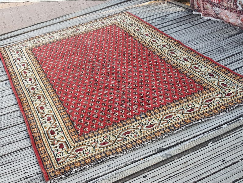 Turkisk matta Handvävd ull Vintagematta Vintage Boho Orientalisk matta (21,5 x 1,7 m) Persisk matta Antik matta Area Matta Golvmatta Orientalisk bild 14