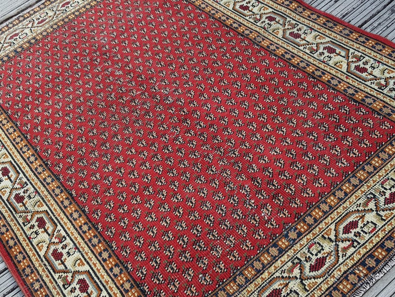 Turkisk matta Handvävd ull Vintagematta Vintage Boho Orientalisk matta (21,5 x 1,7 m) Persisk matta Antik matta Area Matta Golvmatta Orientalisk bild 6