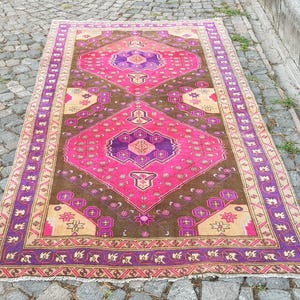 Persian rug Turkish Rug Old   Rug Handmade Rug ,  9.3 x 4.4 feet  , Handmade Rug,Rug, Vintage Rug,  2006