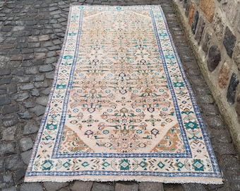 Vintage Runner Rug: Hand-Knotted Organic Wool, 10x4 ft