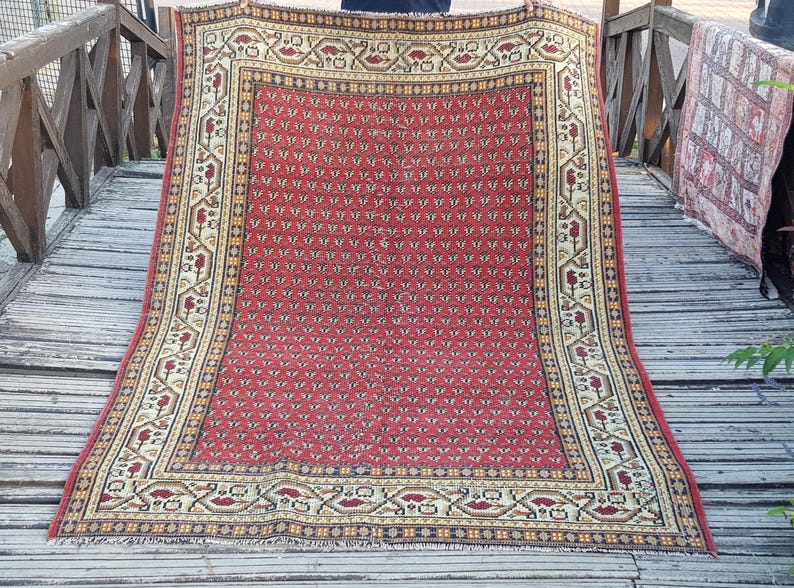 Turkisk matta Handvävd ull Vintagematta Vintage Boho Orientalisk matta (21,5 x 1,7 m) Persisk matta Antik matta Area Matta Golvmatta Orientalisk bild 1