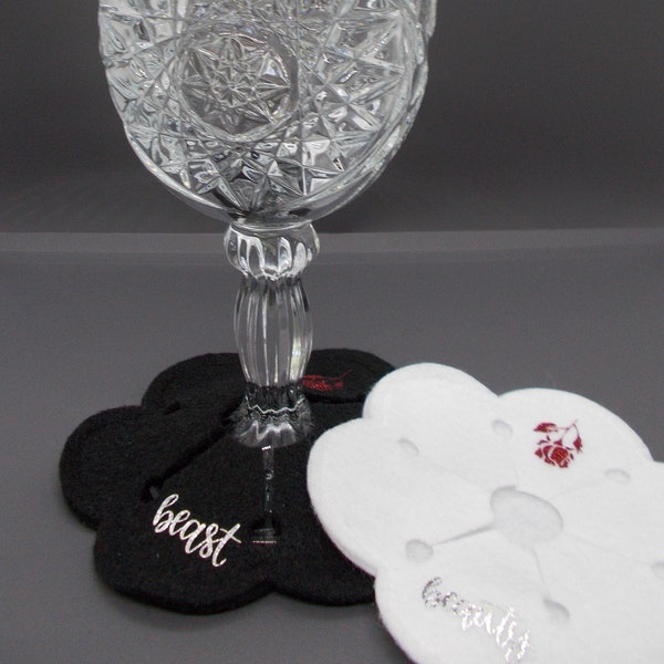 Wine Glass Coaster and Glass Marker