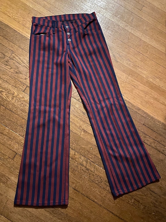 1970s Big E Levi’s for Gals, Striped Bell Bottoms