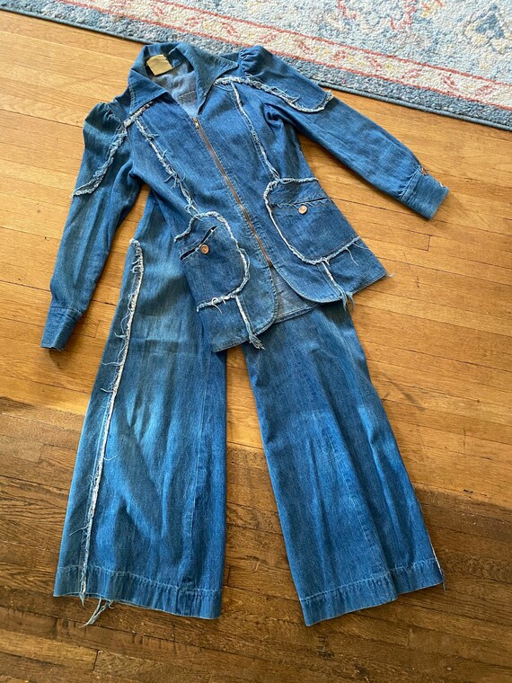 1970s Denim Suit