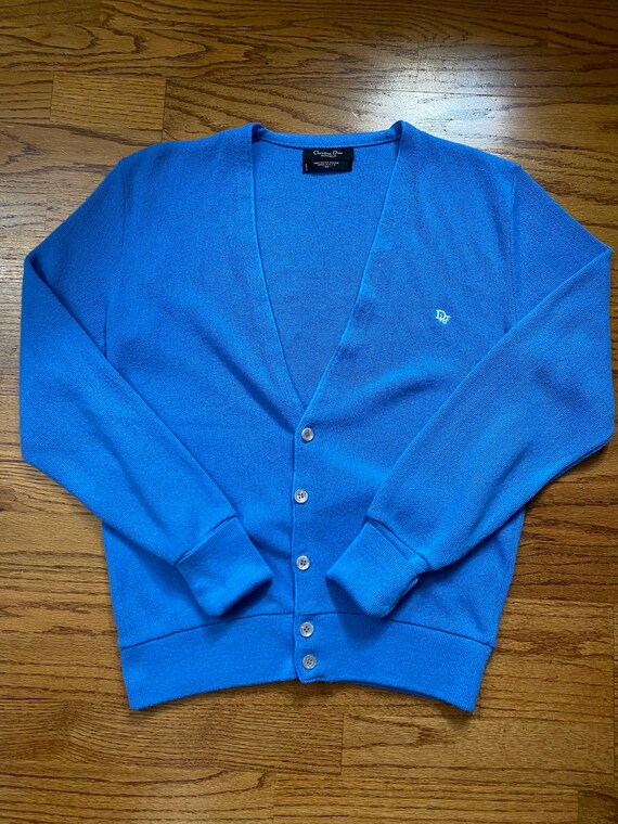 Vintage Dior Light Blue Cardigan - image 2