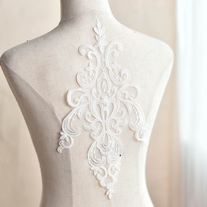 corded flower lace appliqué, 3D flower bridal lace applique, Lace Flower, Flower appliqué, wedding dress lace appliqué