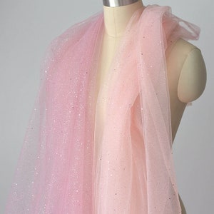 9 Colors Glitter Tulle Lace Fabric Soft Bridal Veil Tulle For Bridal Wedding Gown 1 Yard