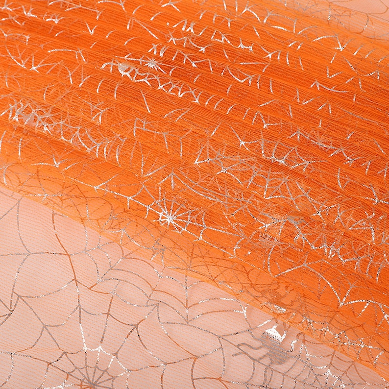 4 Colors Spider Cobweb Lace Fabric Soft Gauze Mesh Fabric for Halloween ...