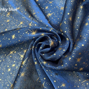 13 colors glitter golden star organza lace fabric shiny silk star soft tulle mesh fabric for doll dress girl dress backdrop decor curtain