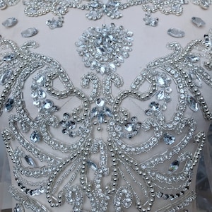 Full Body Rhinestone Applique, Prom Dress Applique, Bodice Patch ...