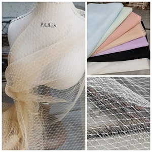 9 Farbe Gitter Muster Spitzenstoff leichten gometri weiß weichen tüll Stoff für Puppenkleid Tutu Kleid Mädchen Kleid Backdrop Dekoration Schleier