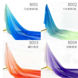 31 Colors gradient chiffon fabric Ombre 30D chiffon fabric for girl dress, summer dress, doll dress, backdrop decoration by the yard