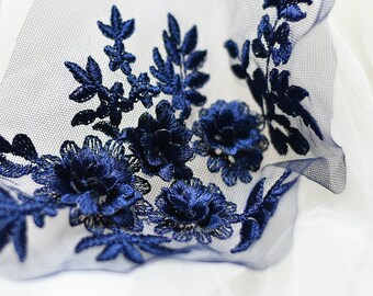 16 Colors Exquiste 3D Flower Lace Applique For Haute Couture, Costume, Wedding Dress, Bridal Gown 1 Piece